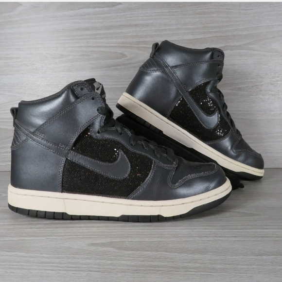 Nike Dunk High 6.0 Women's Black Sparkle Hi Top. - Picture 4 of 6